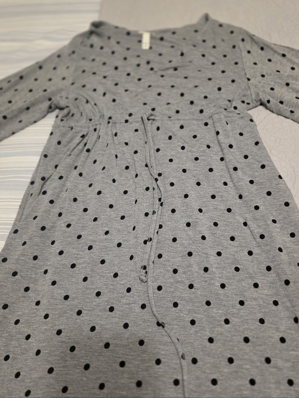 Soma Gray Dress with Black Polka Dots